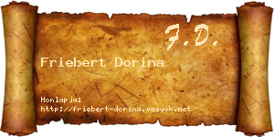 Friebert Dorina névjegykártya